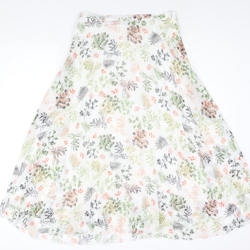Baukjen Womens Multicoloured Floral Polyester Pleated Skirt Size 12 Zip