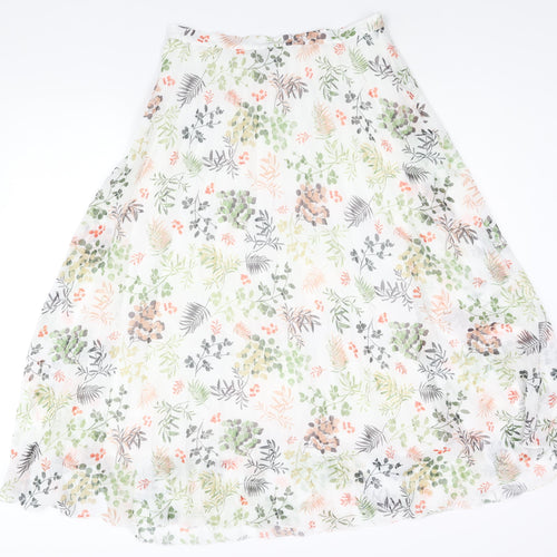 Baukjen Womens Multicoloured Floral Polyester Pleated Skirt Size 12 Zip