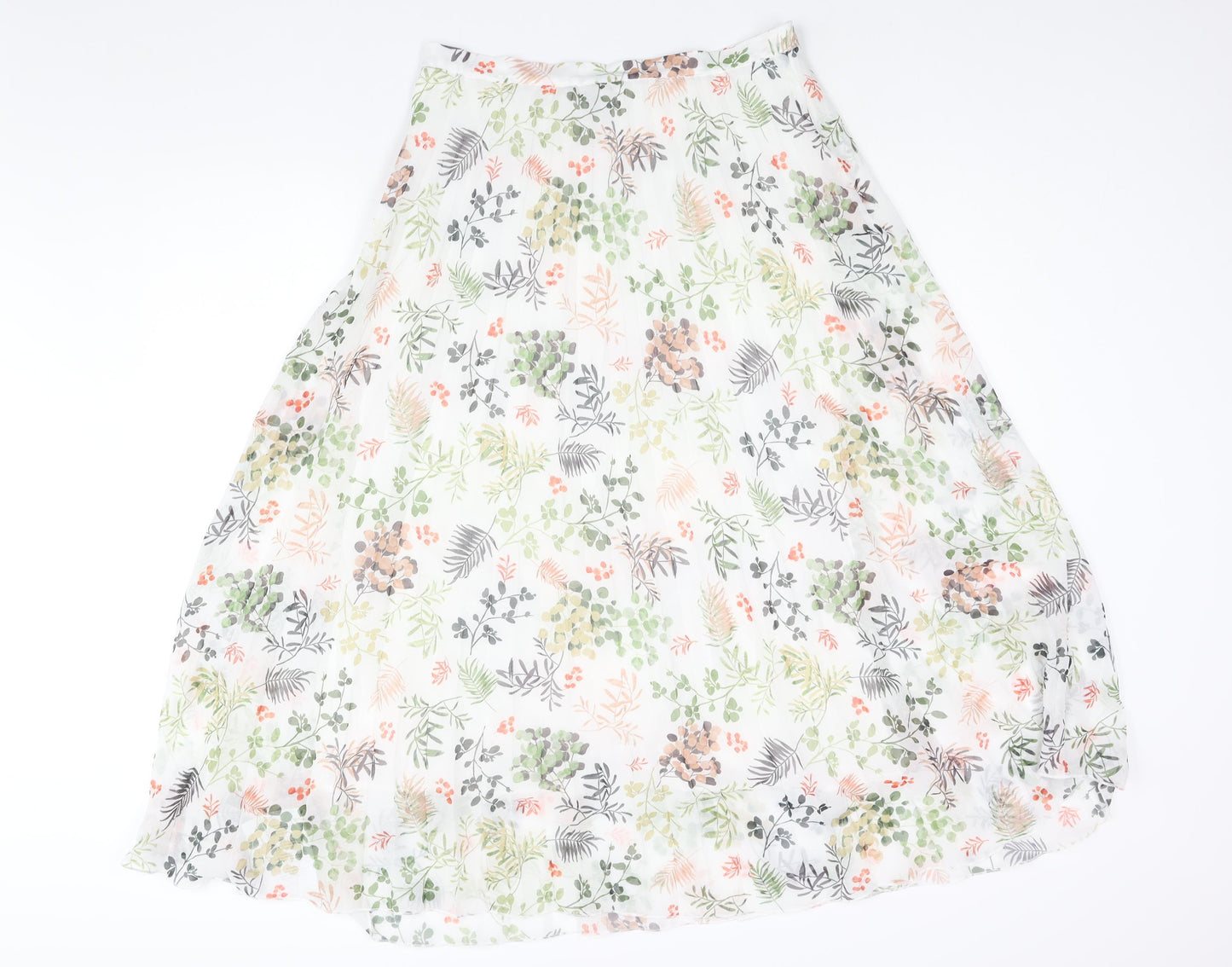 Baukjen Womens Multicoloured Floral Polyester Pleated Skirt Size 12 Zip