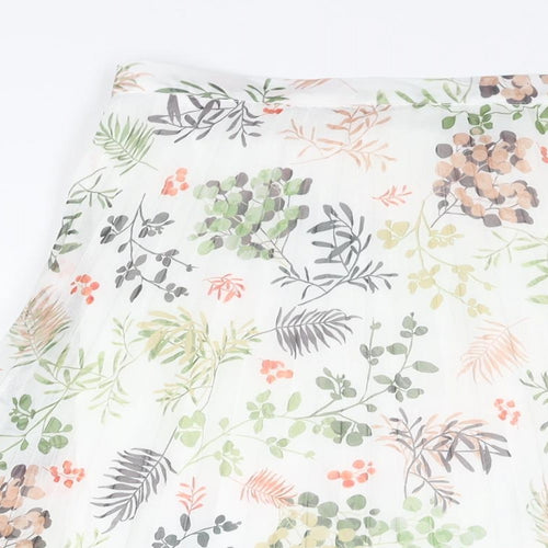 Baukjen Womens Multicoloured Floral Polyester Pleated Skirt Size 12 Zip