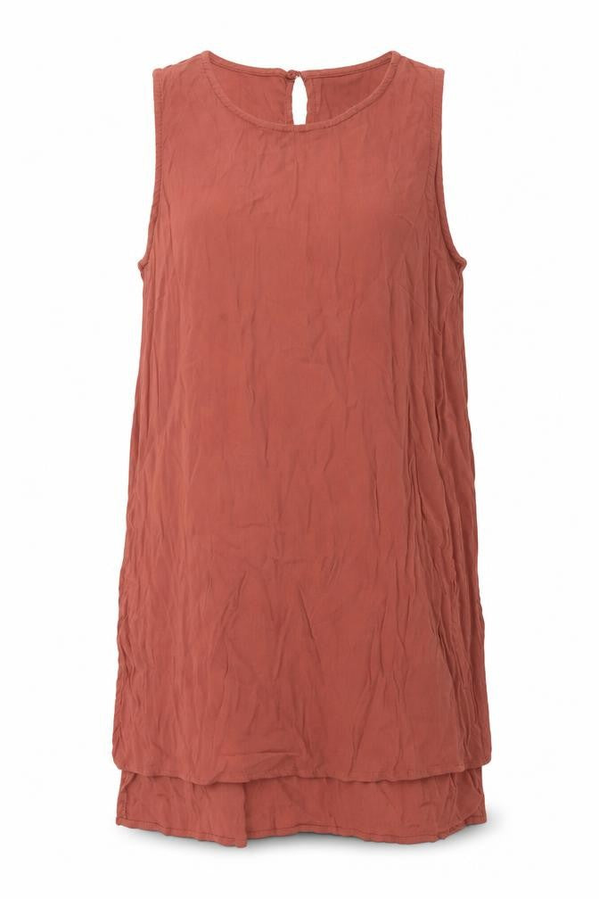 New Look Womens Brown Viscose Camisole Blouse Size 10 Round Neck