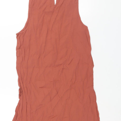 New Look Womens Brown Viscose Camisole Blouse Size 10 Round Neck