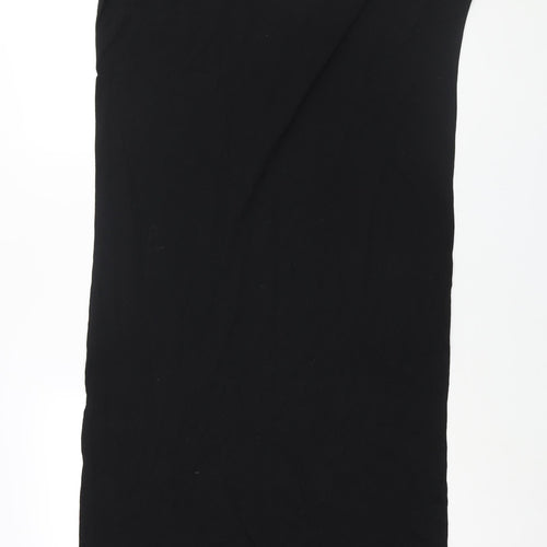 NEXT Womens Black Polyester T-Shirt Dress Size S Crew Neck Pullover