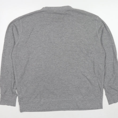 Marks and Spencer Mens Grey Cotton Pullover Sweatshirt Size XL
