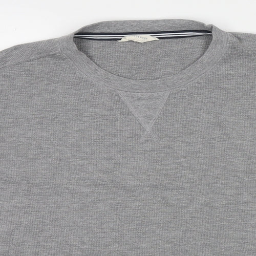 Marks and Spencer Mens Grey Cotton Pullover Sweatshirt Size XL