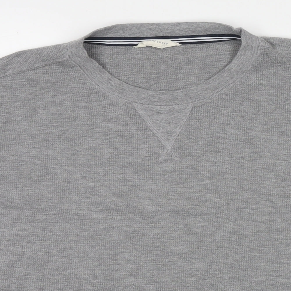 Marks and Spencer Mens Grey Cotton Pullover Sweatshirt Size XL
