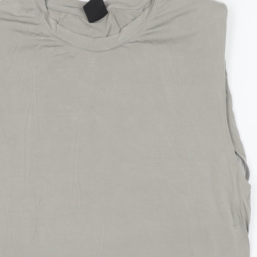 Madeline Womens Grey Viscose Basic Tank Size 18 Round Neck - Shoulder Pads