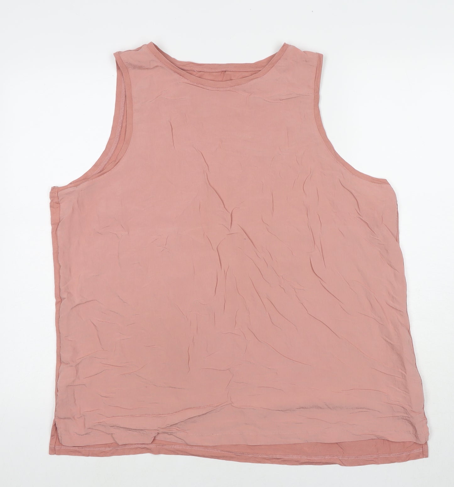 NEXT Womens Beige Modal Basic Tank Size 20 Round Neck