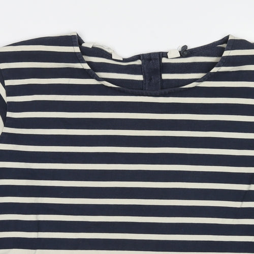 Seasalt Womens Blue Striped Cotton Pullover Sweatshirt Size 12 Pullover