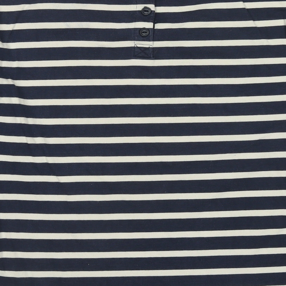 Seasalt Womens Blue Striped Cotton Pullover Sweatshirt Size 12 Pullover