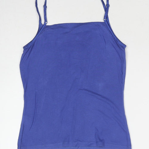 Hobbs Womens Blue Viscose Camisole Tank Size S Square Neck