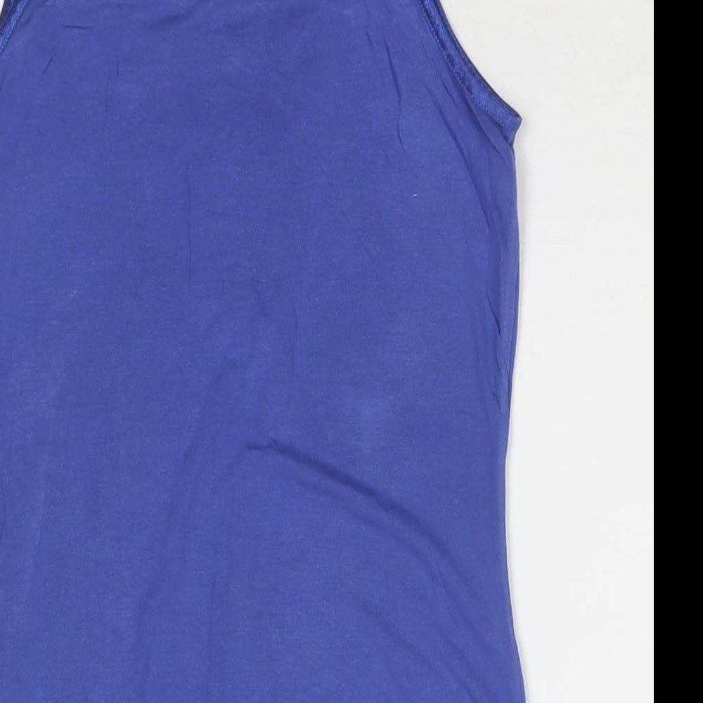 Hobbs Womens Blue Viscose Camisole Tank Size S Square Neck