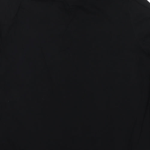 NEXT Womens Black Cotton Basic T-Shirt Size 14 Mock Neck