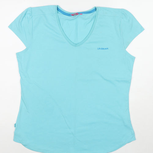 LA Gear Womens Blue Cotton Basic T-Shirt Size 20 Round Neck
