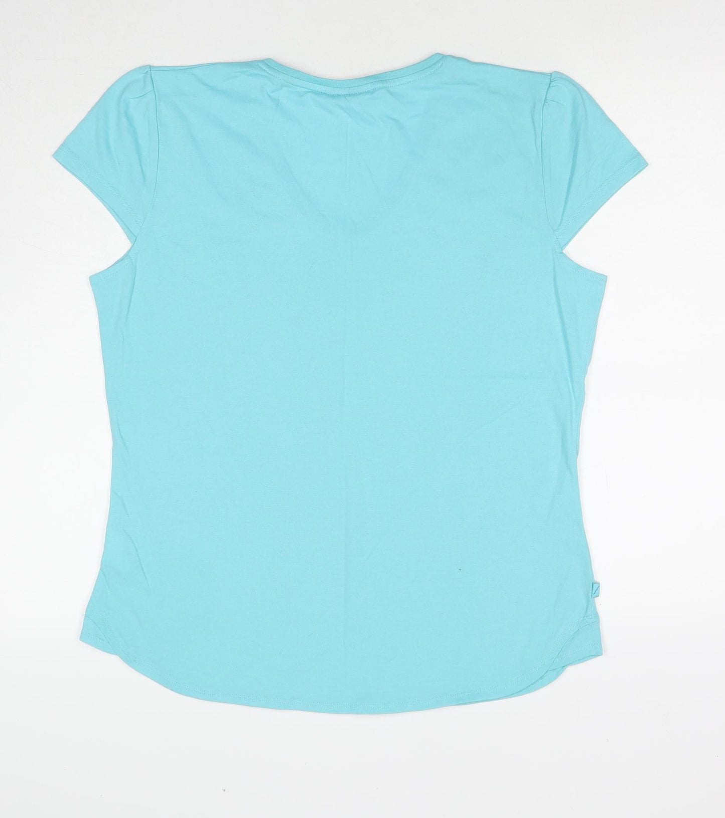 LA Gear Womens Blue Cotton Basic T-Shirt Size 20 Round Neck