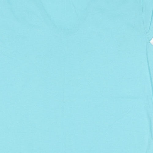 LA Gear Womens Blue Cotton Basic T-Shirt Size 20 Round Neck