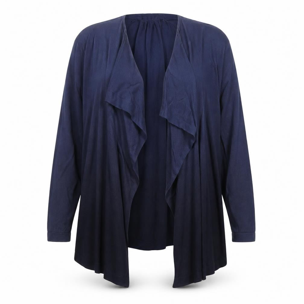 Miss Captain Womens Blue V-Neck Viscose Cape Jumper Size 12