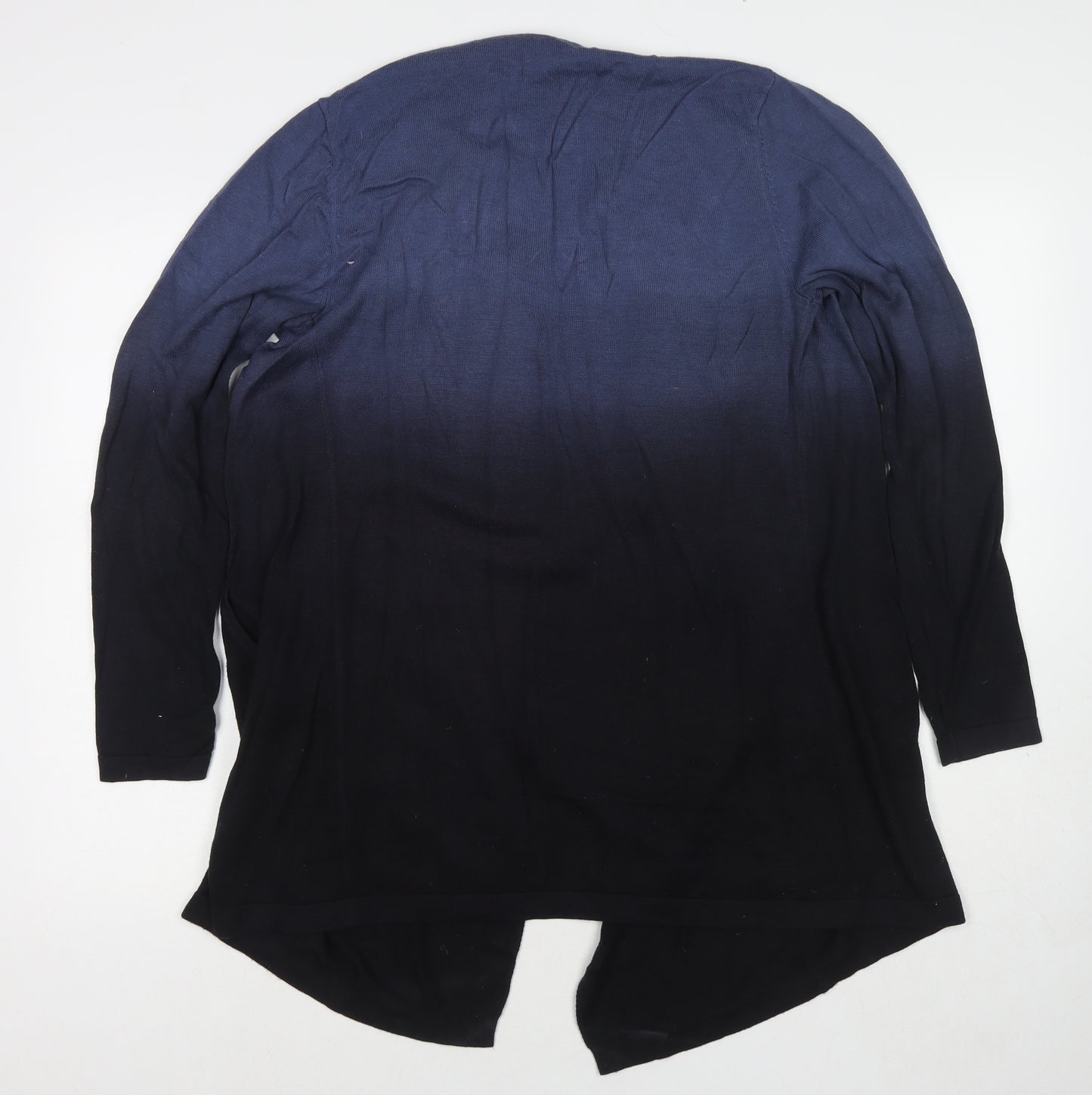 Miss Captain Womens Blue V-Neck Viscose Cape Jumper Size 12
