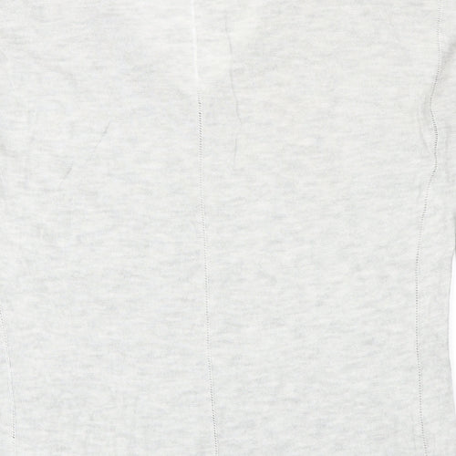 NEXT Womens Grey V-Neck Viscose Pullover Jumper Size 10