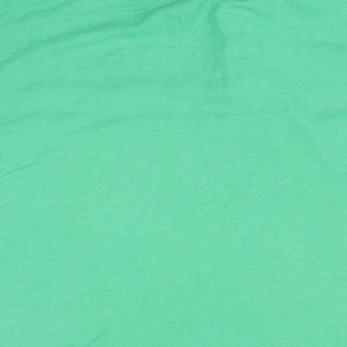 Slazenger Mens Green Cotton Polo Size L Collared Pullover