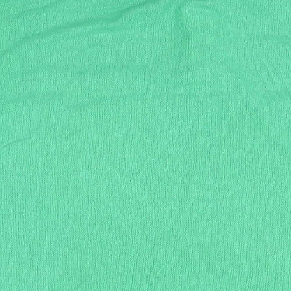 Slazenger Mens Green Cotton Polo Size L Collared Pullover
