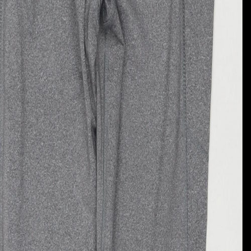 Workout Womens Grey Polyester Pedal Pusher Leggings Size 12 L26 in Regular - Size 12-14