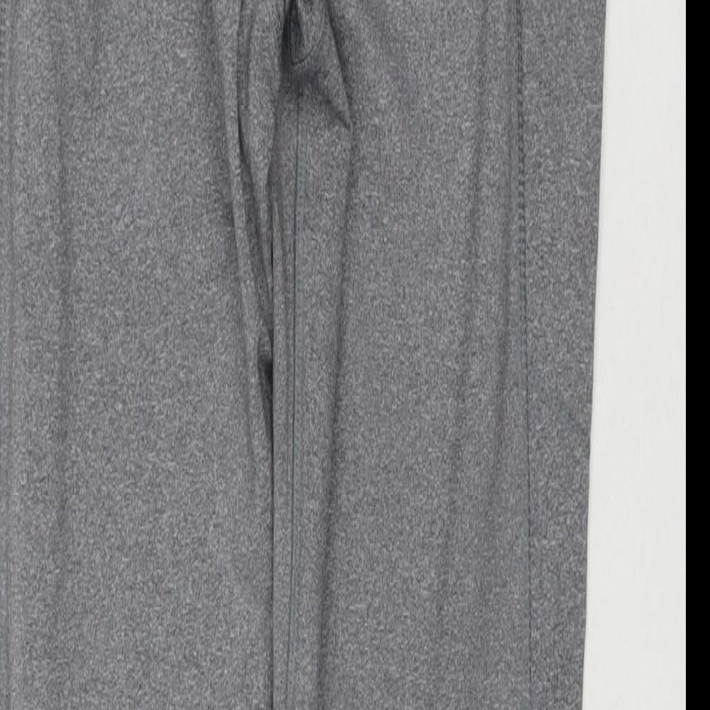 Workout Womens Grey Polyester Pedal Pusher Leggings Size 12 L26 in Regular - Size 12-14