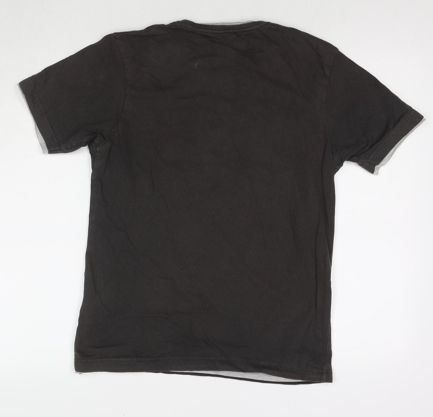Red Herring Mens Brown Cotton T-Shirt Size S Round Neck - Muttley In The Doghouse Again