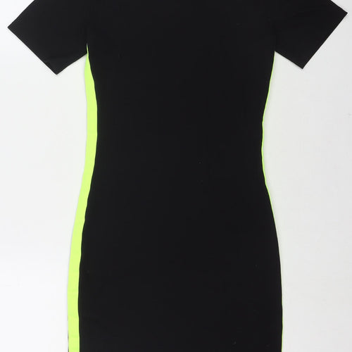Divided by H&M Womens Black Polyester T-Shirt Dress Size 8 Round Neck Pullover