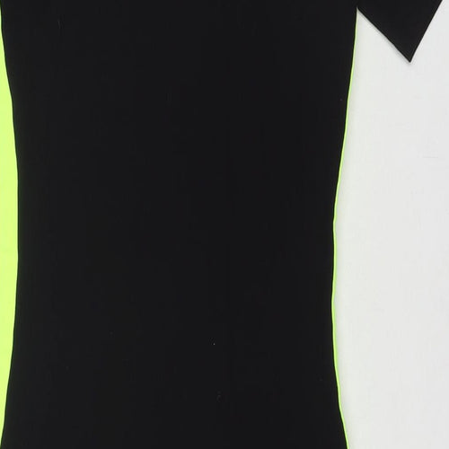 Divided by H&M Womens Black Polyester T-Shirt Dress Size 8 Round Neck Pullover