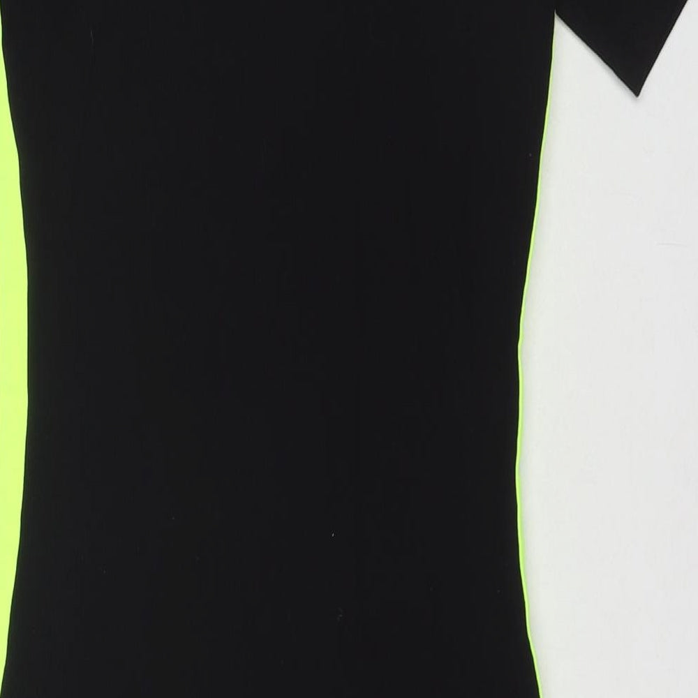 Divided by H&M Womens Black Polyester T-Shirt Dress Size 8 Round Neck Pullover