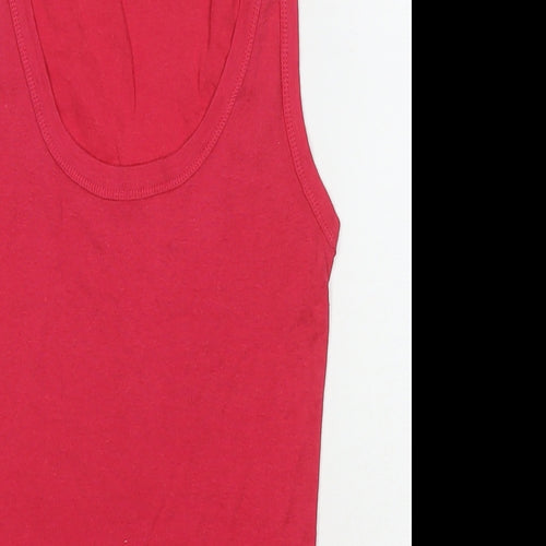 Topshop Womens Blue Cotton Basic Tank Size 12 Round Neck