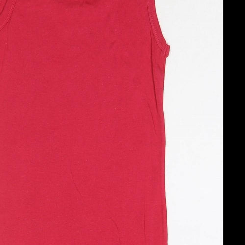 Topshop Womens Blue Cotton Basic Tank Size 12 Round Neck