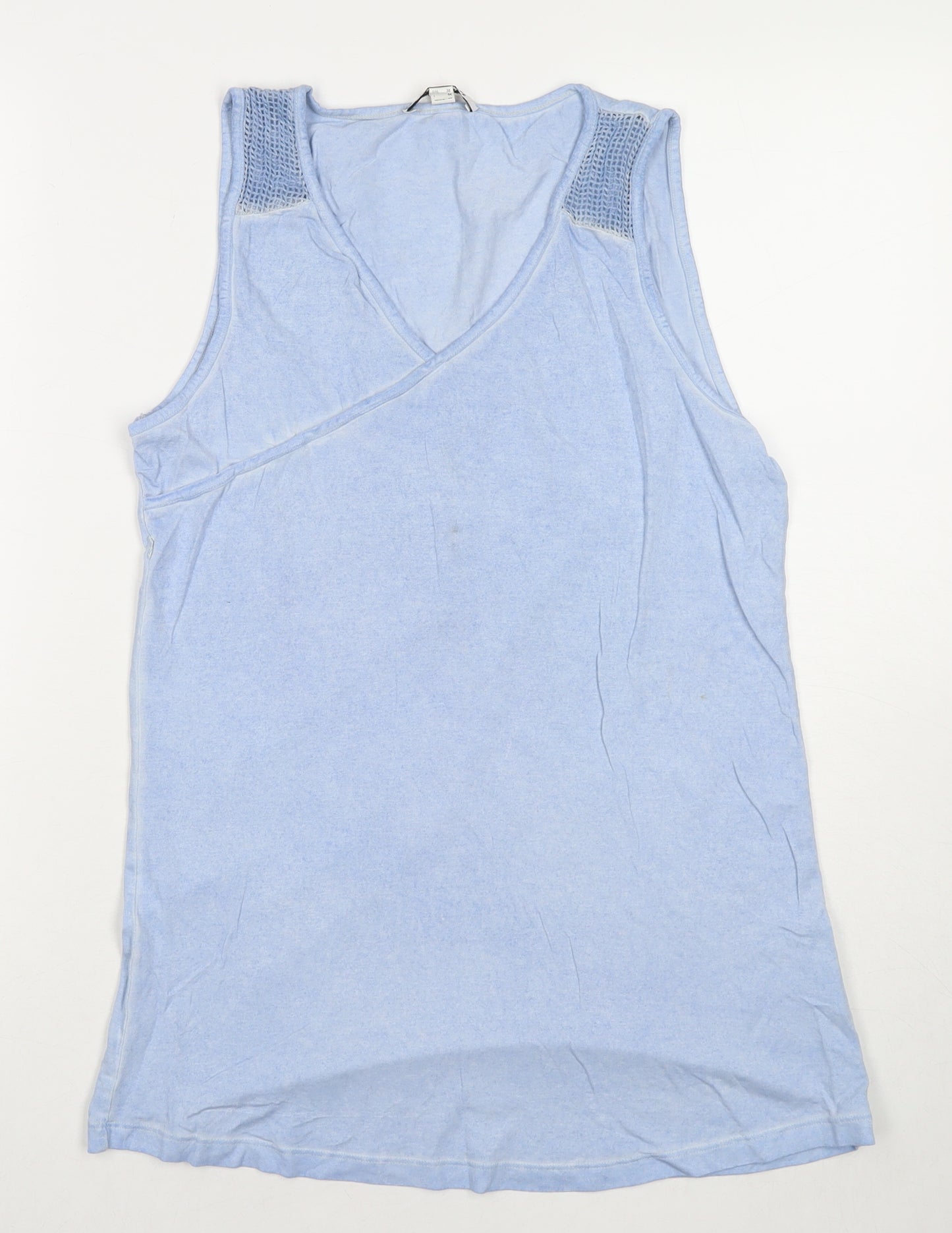 Steilmann Womens Blue Viscose Basic Tank Size 12 V-Neck