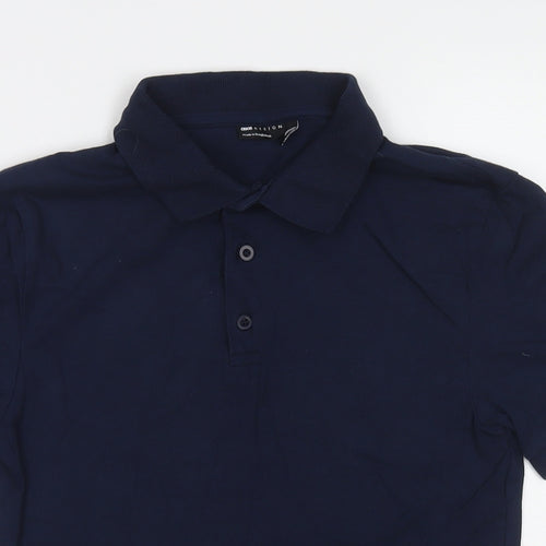 ASOS Mens Blue Cotton Polo Size M Collared Pullover