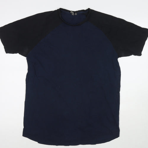 ASOS Mens Blue Cotton T-Shirt Size L Round Neck