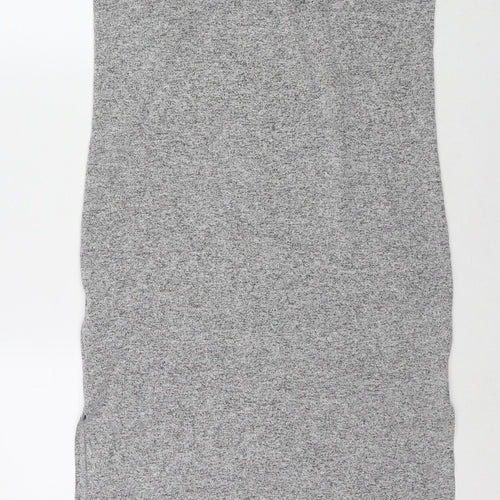 ASOS Womens Grey Viscose Tank Dress Size 10 Scoop Neck Pullover - Side Slit(s)