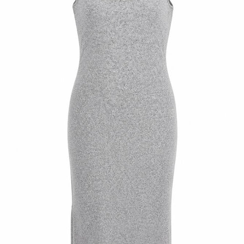 ASOS Womens Grey Viscose Tank Dress Size 10 Scoop Neck Pullover - Side Slit(s)