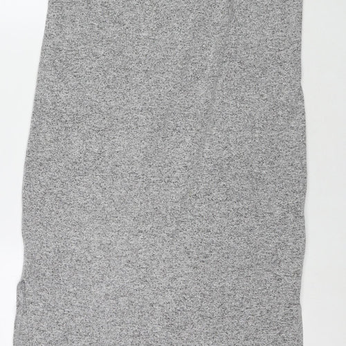 ASOS Womens Grey Viscose Tank Dress Size 10 Scoop Neck Pullover - Side Slit(s)