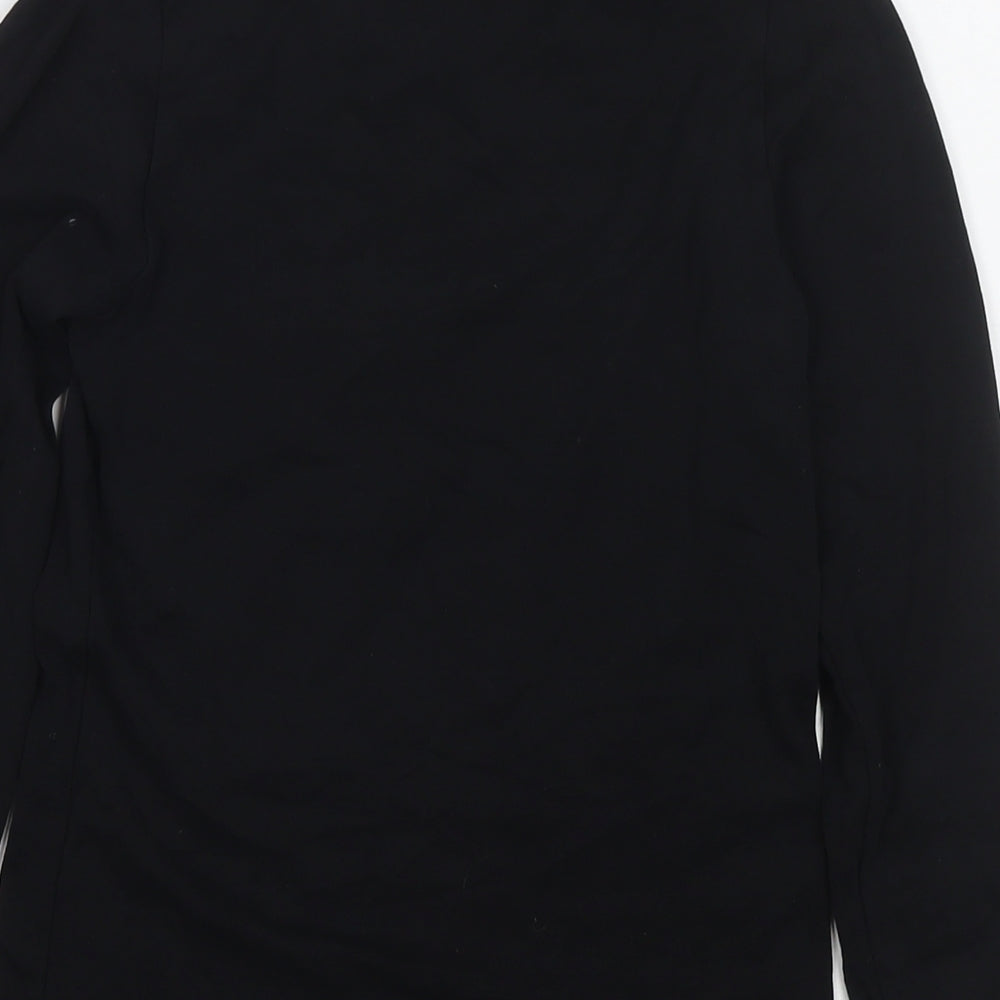 Henry L Siegel Womens Black Cotton Basic T-Shirt Size 14 Scoop Neck - Size 14-16