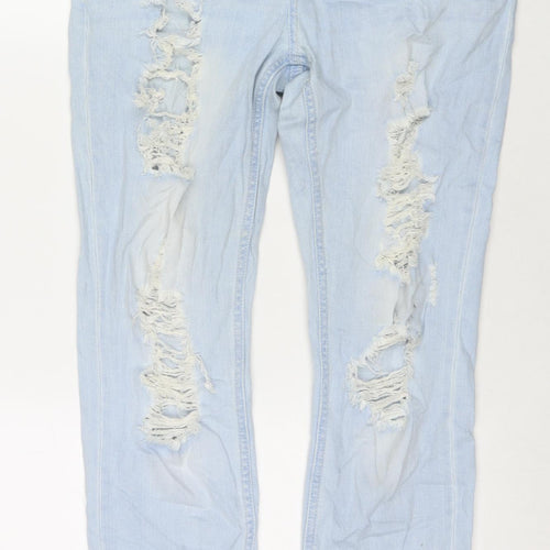 Jay Jays Womens Blue Cotton Skinny Jeans Size 6 L26 in Regular Zip