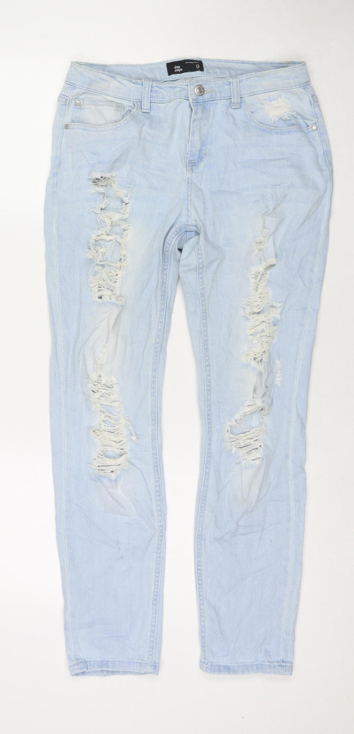 Jay Jays Womens Blue Cotton Skinny Jeans Size 6 L26 in Regular Zip