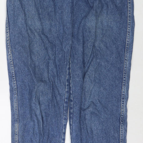 Jinglerss Womens Blue Polyester Blend Straight Jeans Size 28 in L31 in Regular Zip
