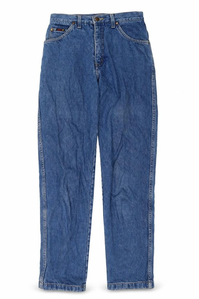 Jinglerss Womens Blue Polyester Blend Straight Jeans Size 28 in L31 in Regular Zip