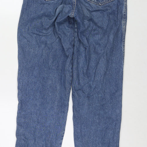 Jinglerss Womens Blue Polyester Blend Straight Jeans Size 28 in L31 in Regular Zip