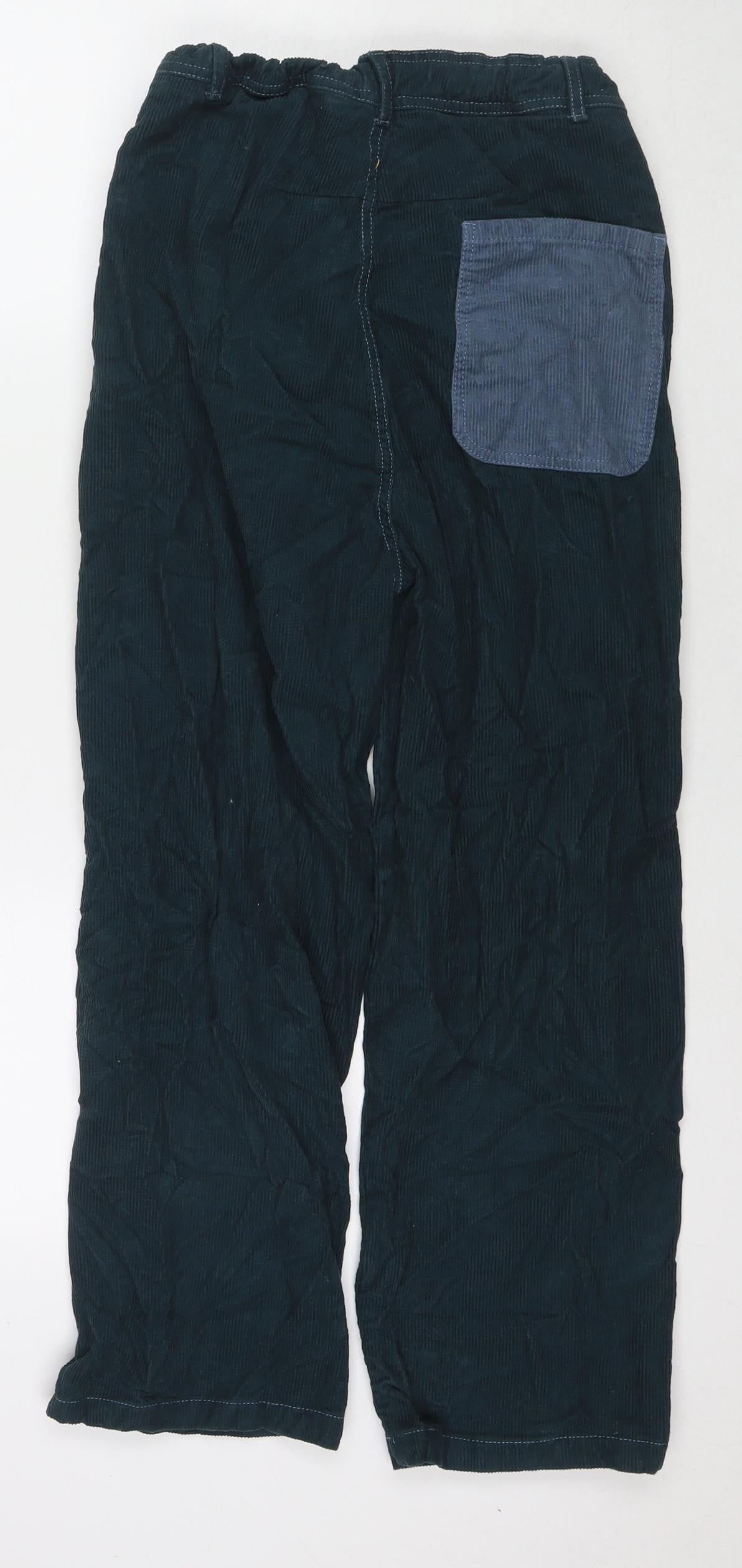 Zara Boys Blue Cotton Chino Trousers Size 13-14 Years L24 in Regular Zip