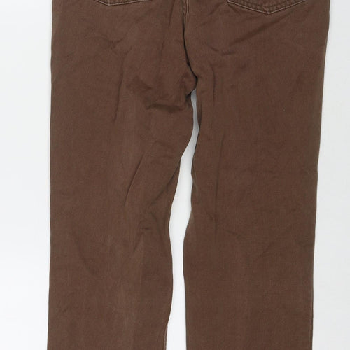 Ann Taylor Womens Brown Cotton Straight Jeans Size 26 in L27 in Regular Zip