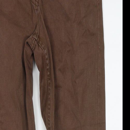 Ann Taylor Womens Brown Cotton Straight Jeans Size 26 in L27 in Regular Zip