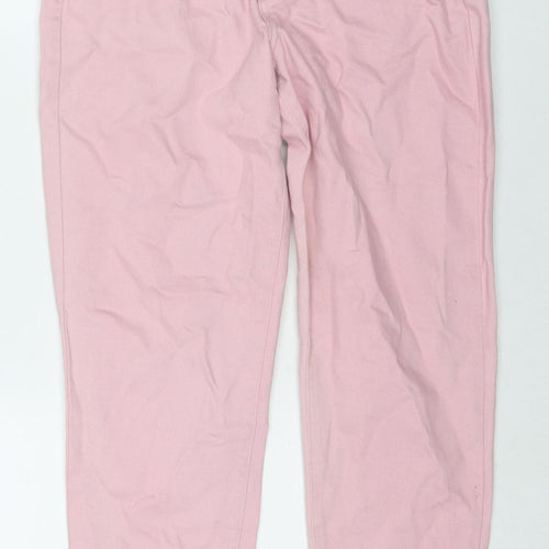 New Look Womens Pink Cotton Skinny Jeans Size 12 L27 in Regular Zip