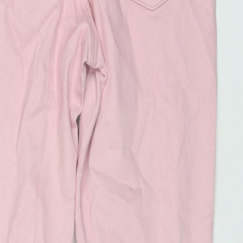 New Look Womens Pink Cotton Skinny Jeans Size 12 L27 in Regular Zip